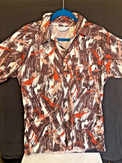 Maglione Lilly Dache Vintage Camicia Uomo Tg L Astratto Anni 70 Polo Discoteca SPEDIZIONE GRATUITA