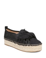 Sam Edelman Cabrera Espadrille Flats 8M Black Canvas Bow Platform Chic