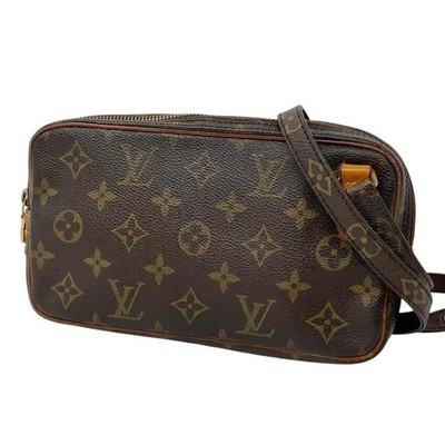 Used LOUIS VUITTON Marly Bandouli re Monogram Shoulder Bag M51828 Brown