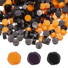Wax Seal Beads, 300 Pcs Wax Sealing Beads, Black/Dark Purple/Bright Orange