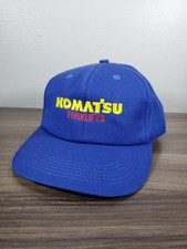 Vintage KOMATSU Forklifts Hat K-Brand Blue Snapback Cap Made In USA 90s
