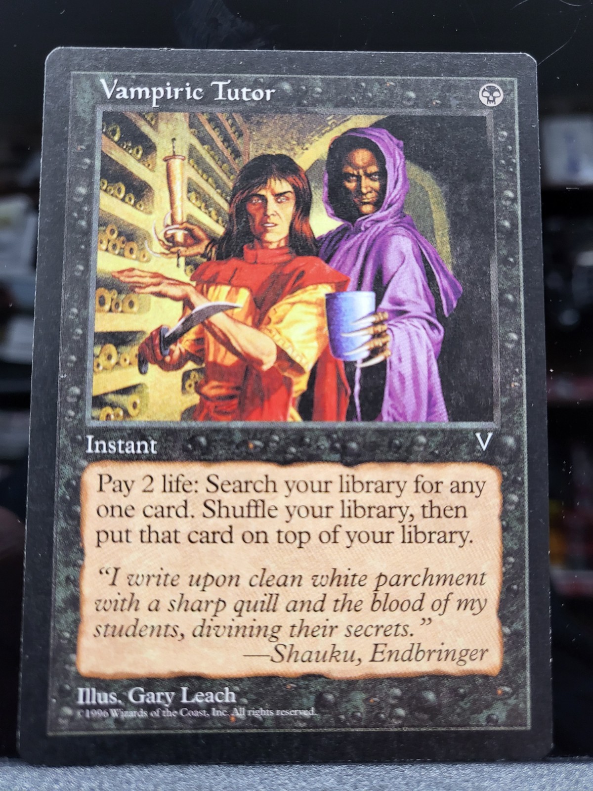 [1x] Vampiric Tutor Played, English Visions MTG Magic