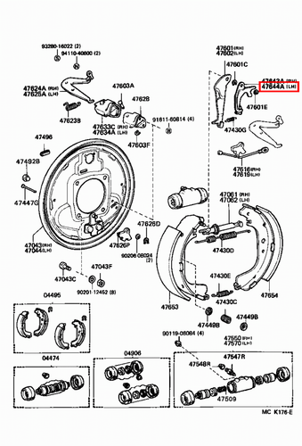 Genuine LandCruiser HJ75 HJ61 HJ60 HJ47 HDJ80 HDJ79 Rear LH Brake Adjuster Lever - Picture 20 of 20