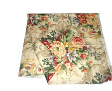 RAYMOND WAITES MILL CREEK FLORAL TUSCAN TAN RED 1P FABRIC 56X52 1.44 YARDS