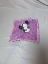 Disney Minnie Mouse Lovey Baby Security Blanket Pink Plush Sleep Satin