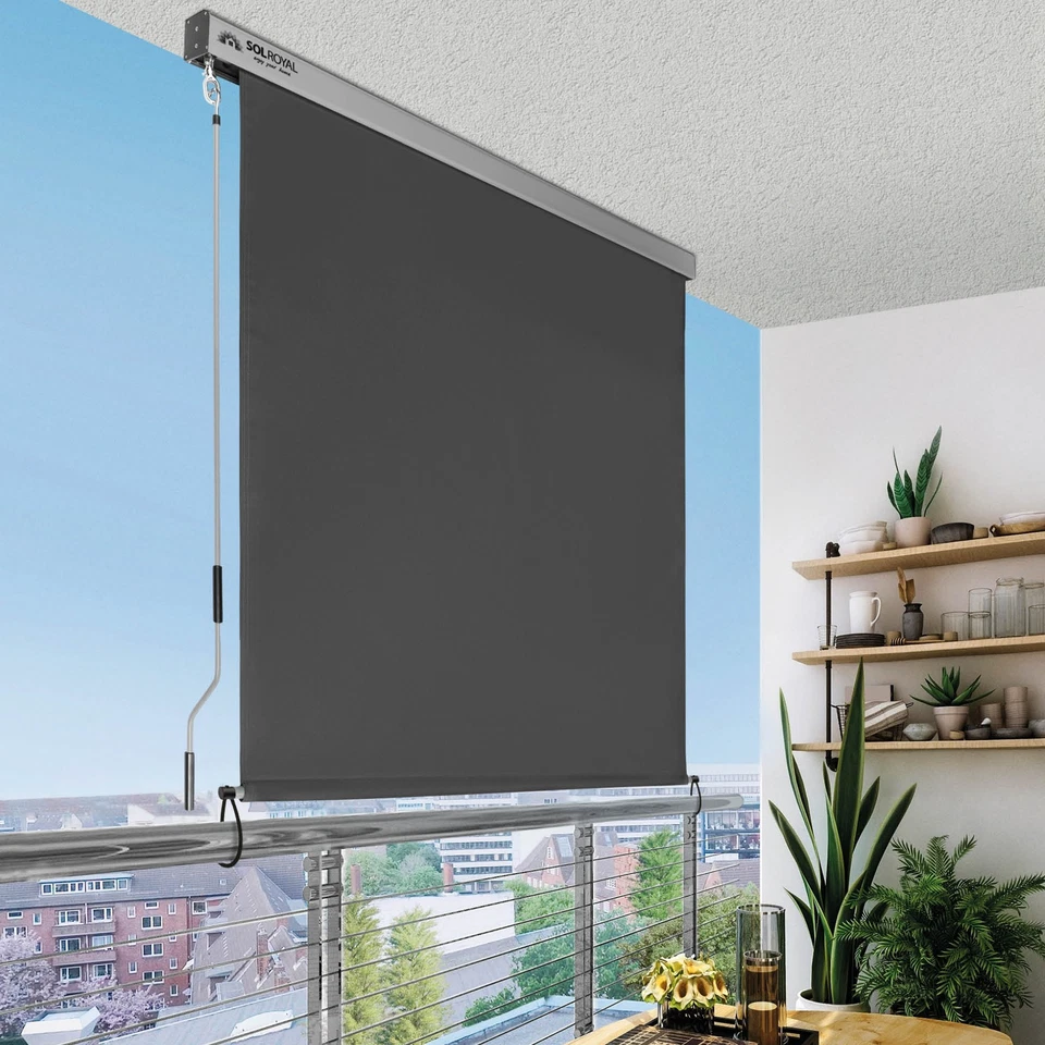 Senkrechtmarkise Außenrollo Sichtschutz Sonnenschutz Balkon Balkonrollo Markise - Bild 3 von 4