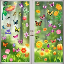 Spring Window Clings, Summer Decorations for Glass Windows, Most Popular Flower
