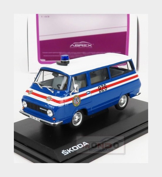 1:43 Abrex Skoda 1203 Minibus Bzs Police 1974 Blue White 143ABSX-715XO8 Modellba-image