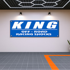 King Off-Road Racing Shocks Flag Banner &ndash; 71x24 Wall Decor for Truck & 4x4 Fans