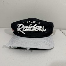 Vintage Los Angeles Raiders Script Sports Specialties Snapback NFL 90s DAMAGED