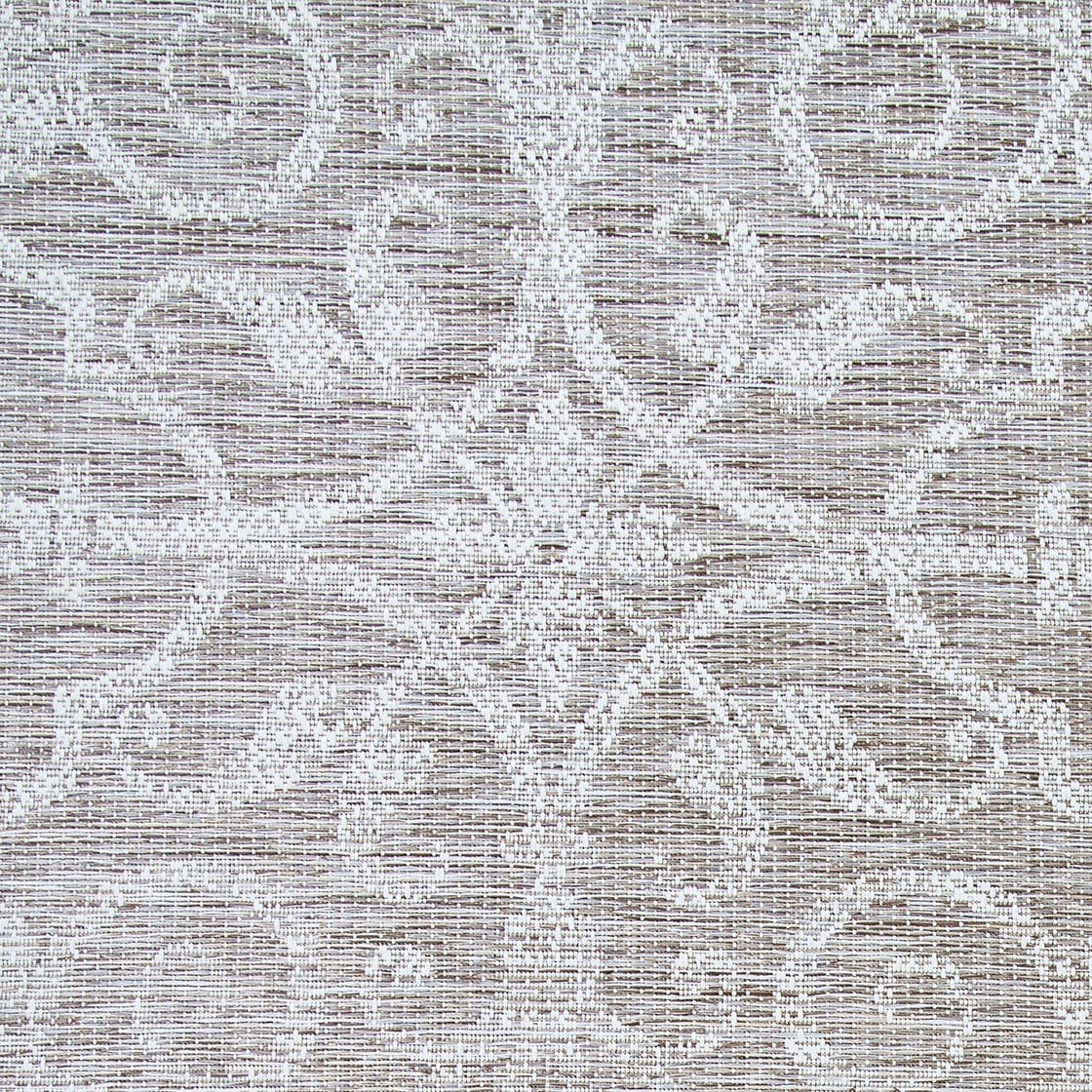 Samantha Scroll Indoor Outdoor Rug Brown 3.9x5.5 ft Dream Decor