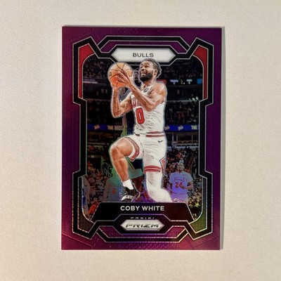 2023-24 Prizm #239 Coby White Prizm Purple #/99 Bulls