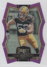 2016 Panini Select Premier Level Die-Cut Purple Prizm 26/75 Clay Matthews fm0