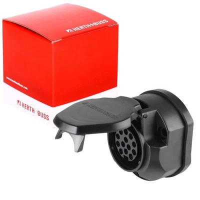 HERTH+BUSS ELPARTS HERTH+BUSS 13-polige ANHÄNGER-STECKDOSE 12V KUNSTSTOFF FLACH ABGANG MITTE | 5130