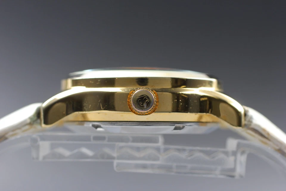 Reloj automático para hombre casi como nuevo OUYAWEI dorado plata piedras coloridas de JAPÓN Foto 4 de 4