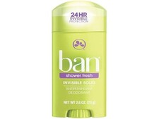 Ban Deodorant 2.6 Ounce Invisible Solid Shower Fresh 76ml 