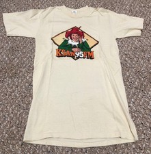 KSAN RADIO T-Shirt Vintage 1970's Joker logo Clean Small
