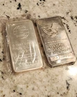 2 Vintage Engelhard 10oz .999 Fine Silver Bars 1 Original Package 20oz Total