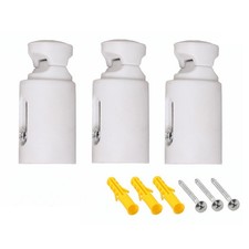 Replacement Brackets for Heated Towel Rail Radiators White (Pack of 3)