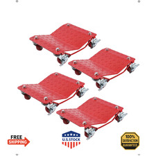 DEXSO 6000lbs Heavy Duty Car Tire Wheel Dolly Set of 4, Carbon Steel Mover