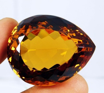 Natural 184.50 Ct  Imperial Topaz Pear Cut Loose Gemstone Certified