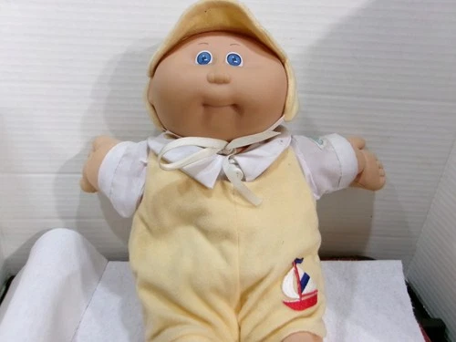 Vintage Cabbage Patch Boy Doll Original Yellow Sailor Outfit 1978 1982