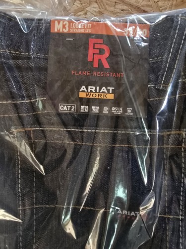 Ariat Mens M3 Loose Fit Straight Leg FR Rated Jeans - Picture 3 of 10