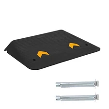 BriSunshine 3.5 Inch Raised Rubber Threshold Ramp Cuttable Door Ramp