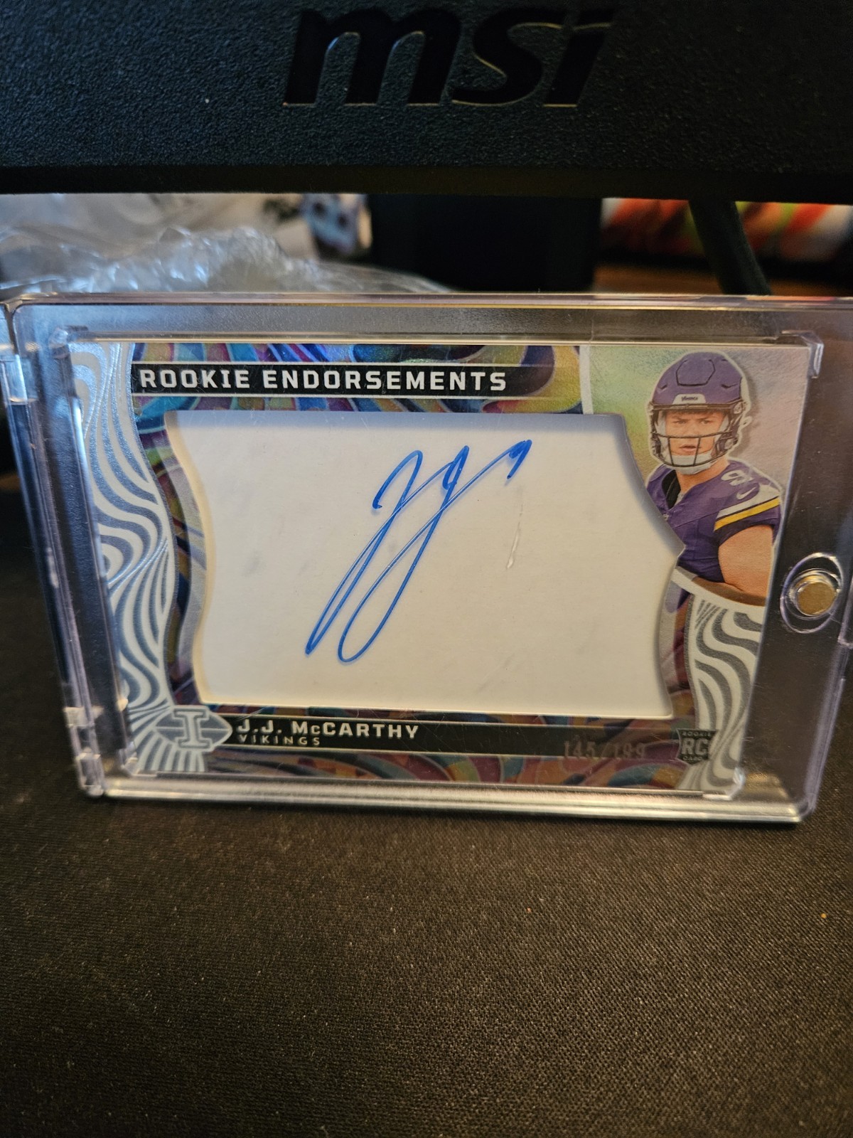 JJ McCarthy Panini Illusions Rookie Endorsements Autographs #JJM Base