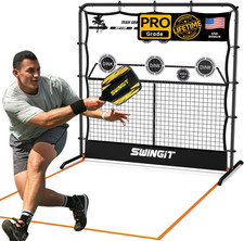 Portable Pickleball Rebounder Net with Kitchen Lines System, Solo Training Net S