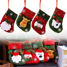 Christmas Stocking Mini Socks Xmas Tree Hanging Decoration with Snowman Design
