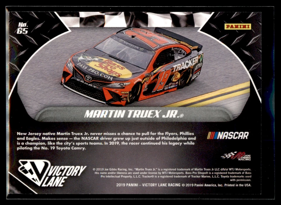 2019 Panini Victory Lane Racing NASCAR Pedal to the Metal #65 Martin Truex Jr - Image 2 of 2