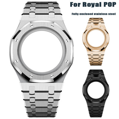 Pre Sale Full stainless steel case and strap Mod Kit For Royal pop Watch