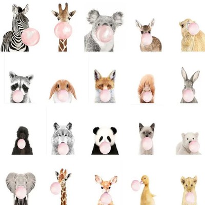 Malerei nach Zahlen Giraffe Tierkunst Leinwand DIY Wandbild modern