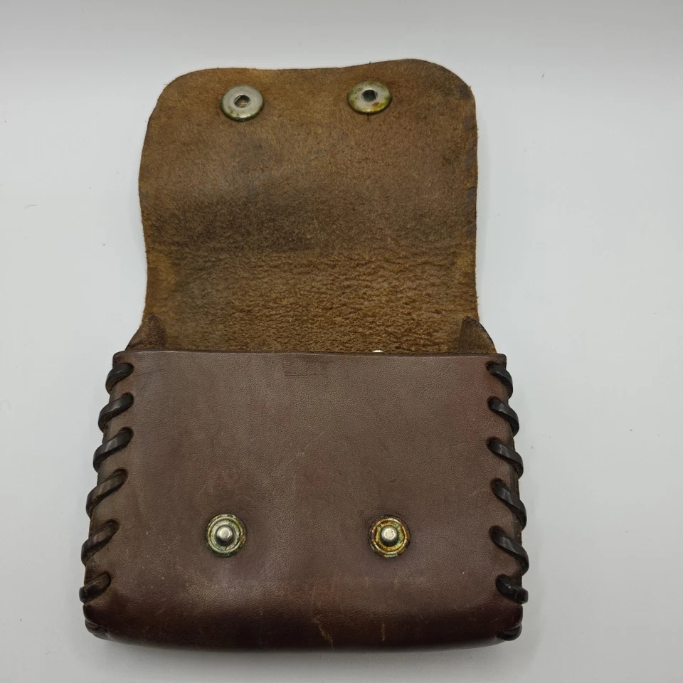 Bolsa de cinturón de cuero Bushcraft utilitaria vintage 5x4,5x1 Foto 3 de 4