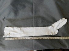 Vintage White Cotton Stockings Heel to Toe 7" 1940's White 15