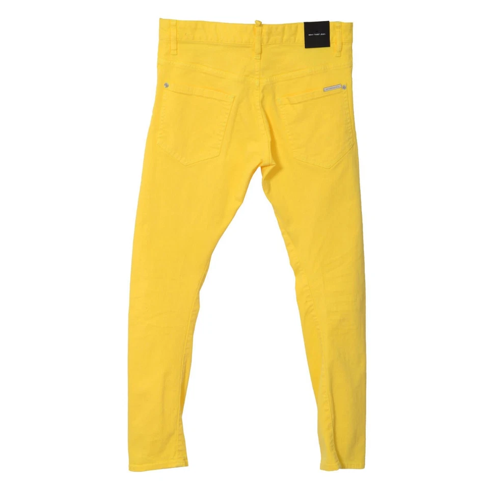 Jeans amarillos Dsquared2 Sexy Twist para hombre US 28 IT 44 Foto 2 de 3