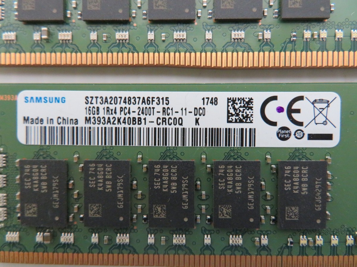 メモリー Samsung (16GBx2)DDR4 2400T Mhz 32GB Samsung DDR4 32GB 2400MHz ECC REG Server RAM PC4-2400T-RA1-12-MC0