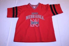 Youth Nebraska Cornhuskers M (12/14) Vintage Jersey Shirt (Red) Mighty Mac Sport