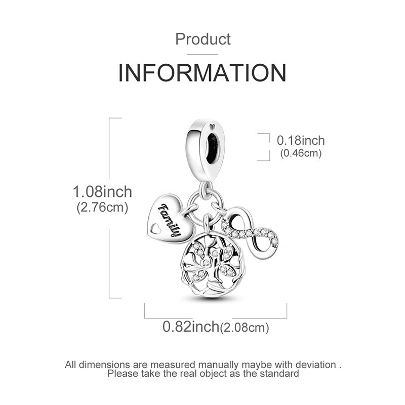 MULA Optionale Katze Blume Liebe Mond DIY Charm CZ Für Beacelet 925 Versilbert - Bild 2 von 4