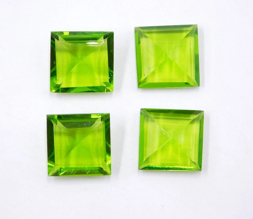15 MM Lab Created Peridot Square Cut Lot Loose Gemstone For Jewelry P-3388 - Image 2 of 4
