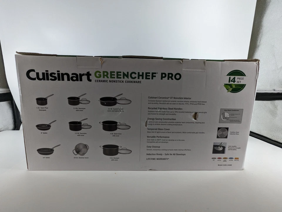 Cuisanart Greenchef pro 14 piece set - Image 2 of 4