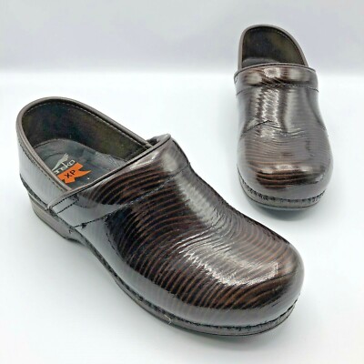 striped dansko clogs