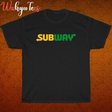 New Subway Food Restaurant Logo Black/Navy/White Size S-5XL Unisex T-Shirt