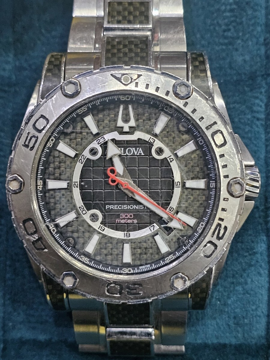 Bulova Men's 96B156 Precisionist Champlain Black carbon fiber