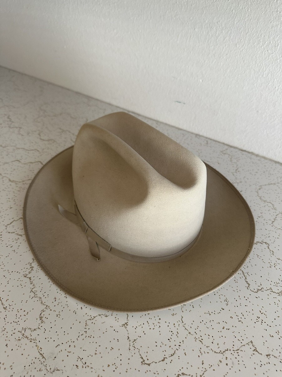 1980s Stetson 4x BEAVER OPEN ROAD 7 1/8 Hat w/ BOX Fedora