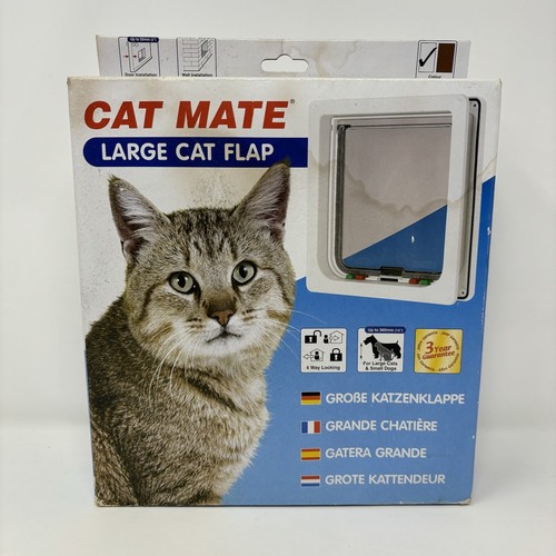 Dog Mate 4-Way Small Locking Dog Door with Magnetic Catch and Rigid Flap - White - Picture 11 of 17