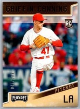 2019 Panini Chronicles Playoff Gold Rookie RC /199 Griffin Canning #13 Angels