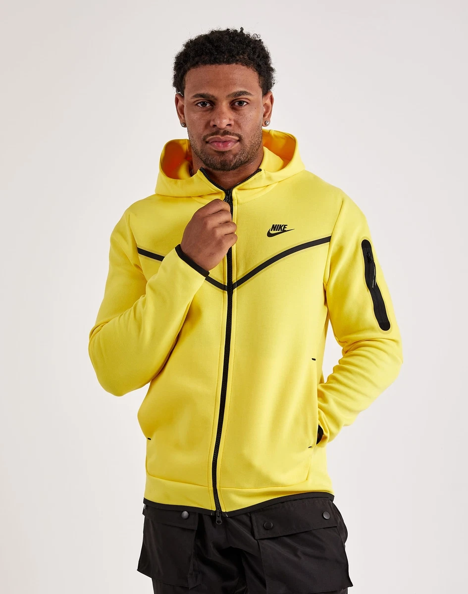 Nike Tech Fleece Windrunner Hoodie Yellow Strike Black CU4489-765 3XL XXXL  Men's