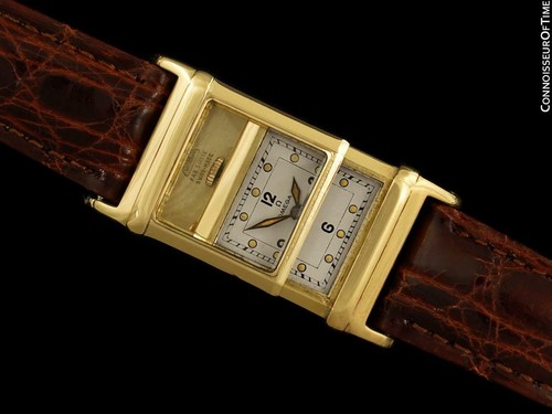 1935 OMEGA MARINE Vintage - World's First Diver's Watch, 14K Gold - Warranty - Picture 8 of 12